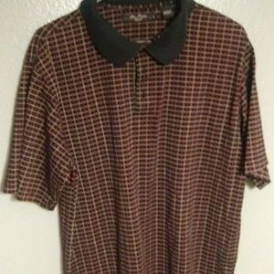 Alan Flusser polo golf shirt casual cool design L